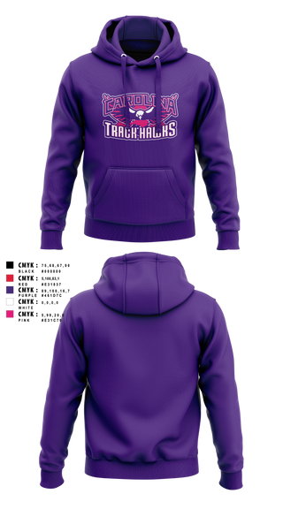Hoodie, Carolina Track Hawks, Track & Field, Teamtime, Team time, sublimation, custom sports apparel, team uniforms, spirit wear, spiritwear, sports uniforms, custom shirts, team store, custom team store, fundraiser sports, apparel fundraiser