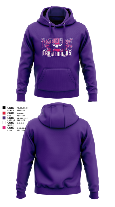 Carolina Track Hawks Hoodie - 7