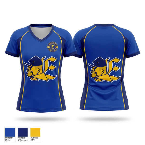 Womens Short Sleeve Vneck Shirt, Eastwood, Track & Field, Teamtime, Team time, sublimation, custom sports apparel, team uniforms, spirit wear, spiritwear, sports uniforms, custom shirts, team store, custom team store, fundraiser sports, apparel fundraiser