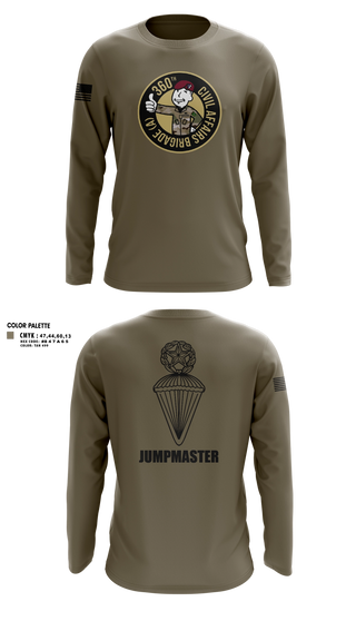 Long Sleeve Performance Shirt, 360 CA BDE (Airborne), Army, Teamtime, Team time, sublimation, custom sports apparel, team uniforms, spirit wear, spiritwear, sports uniforms, custom shirts, team store, custom team store, fundraiser sports, apparel fundraiser