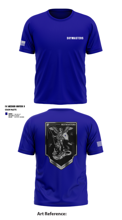 1-222 Aviation Regiment Short Sleeve Performance Shirt - 7