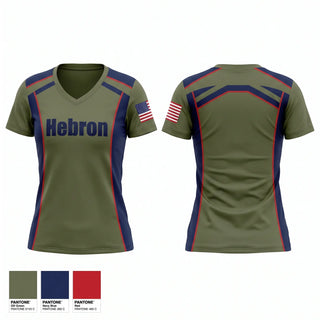 Womens Short Sleeve Vneck Shirt, Hebron, Fire Department, Teamtime, Team time, sublimation, custom sports apparel, team uniforms, spirit wear, spiritwear, sports uniforms, custom shirts, team store, custom team store, fundraiser sports, apparel fundraiser