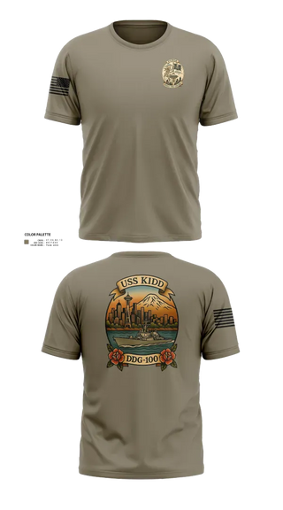 Short Sleeve Performance Shirt, USS Kidd, Navy, Teamtime, Team time, sublimation, custom sports apparel, team uniforms, spirit wear, spiritwear, sports uniforms, custom shirts, team store, custom team store, fundraiser sports, apparel fundraiser