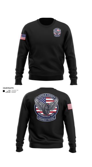 Crew Neck Sweatshirt, SCPD Motorcycle Unit, Police, Teamtime, Team time, sublimation, custom sports apparel, team uniforms, spirit wear, spiritwear, sports uniforms, custom shirts, team store, custom team store, fundraiser sports, apparel fundraiser