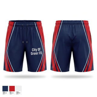 Athletic Shorts With Pockets, City Of Greer FD, Fire Department, Teamtime, Team time, sublimation, custom sports apparel, team uniforms, spirit wear, spiritwear, sports uniforms, custom shirts, team store, custom team store, fundraiser sports, apparel fundraiser