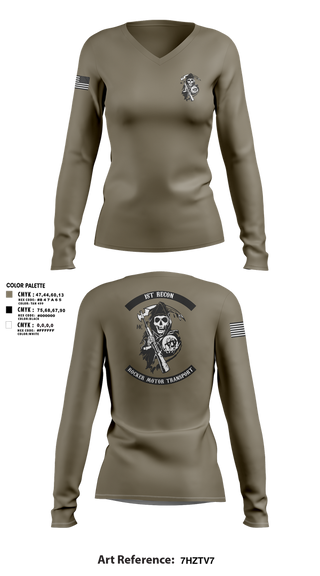 Womens Long Sleeve Vneck Shirt, 1st Recon, Marines, Teamtime, Team time, sublimation, custom sports apparel, team uniforms, spirit wear, spiritwear, sports uniforms, custom shirts, team store, custom team store, fundraiser sports, apparel fundraiser