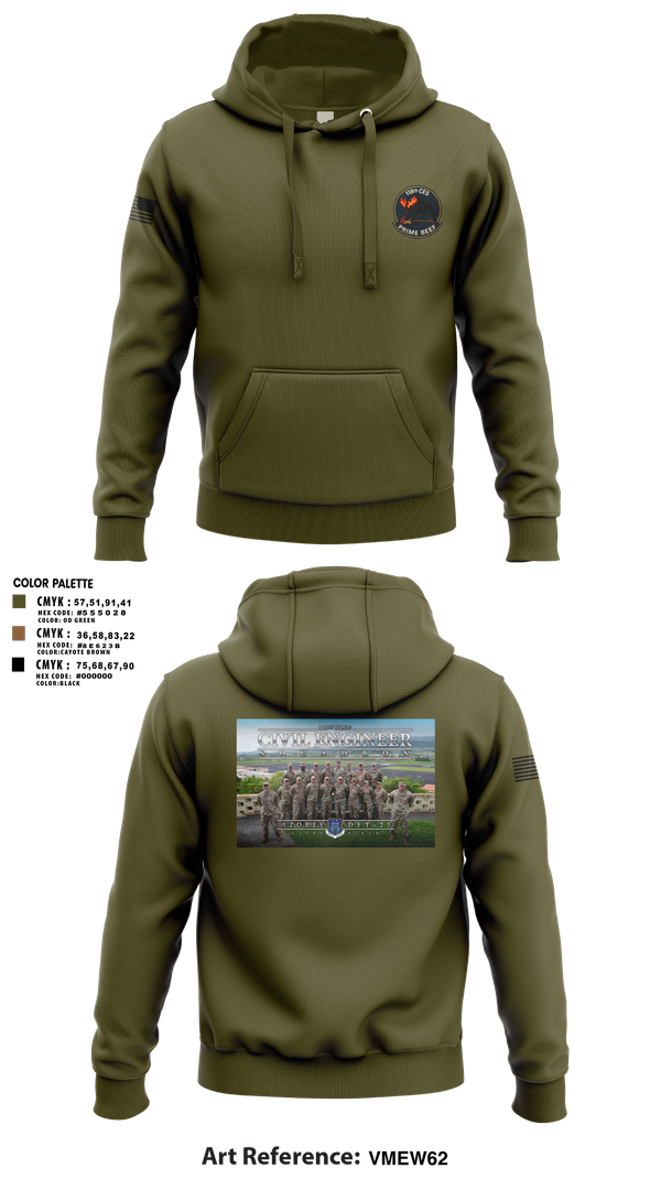 Hoodie, 118th CES, Air Force, Teamtime, Team time, sublimation, custom sports apparel, team uniforms, spirit wear, spiritwear, sports uniforms, custom shirts, team store, custom team store, fundraiser sports, apparel fundraiser