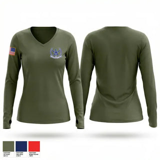 Womens Long Sleeve Vneck Shirt, Tactics Unit, Police, Teamtime, Team time, sublimation, custom sports apparel, team uniforms, spirit wear, spiritwear, sports uniforms, custom shirts, team store, custom team store, fundraiser sports, apparel fundraiser
