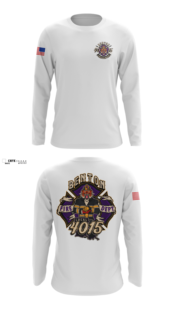 Long Sleeve Performance Shirt, Benton Fire, Fire Department, Teamtime, Team time, sublimation, custom sports apparel, team uniforms, spirit wear, spiritwear, sports uniforms, custom shirts, team store, custom team store, fundraiser sports, apparel fundraiser