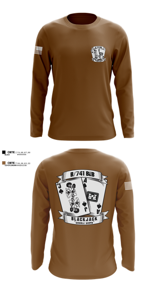 Long Sleeve Performance Shirt, B/741BEB, Army, Teamtime, Team time, sublimation, custom sports apparel, team uniforms, spirit wear, spiritwear, sports uniforms, custom shirts, team store, custom team store, fundraiser sports, apparel fundraiser