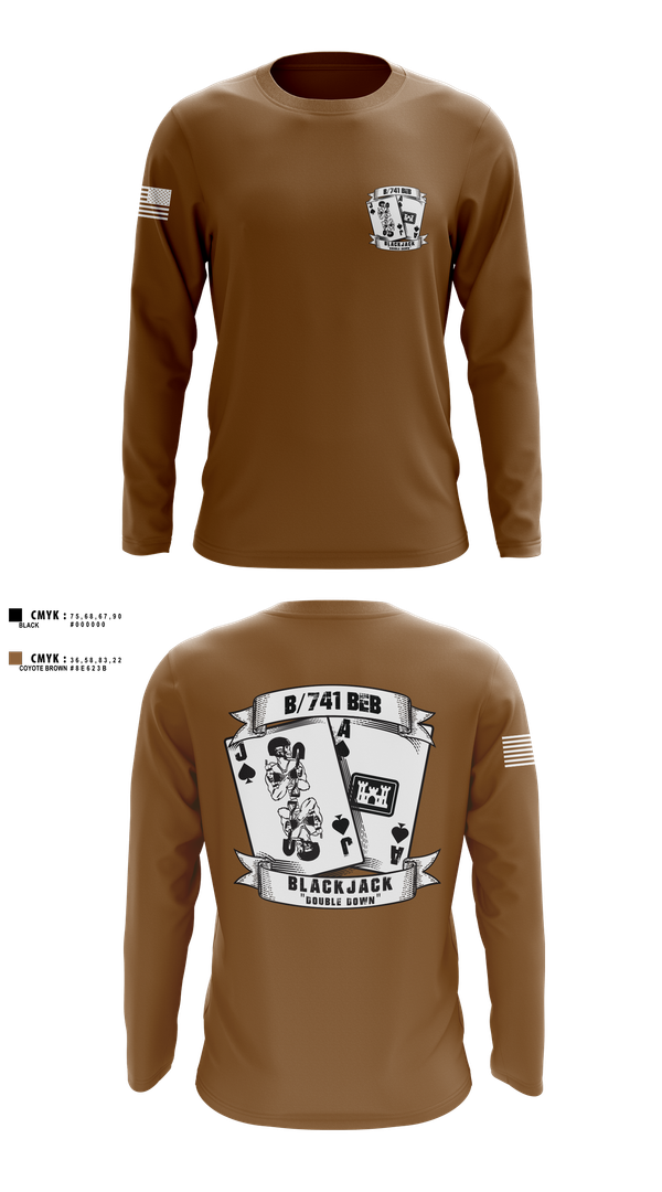 Long Sleeve Performance Shirt, B/741BEB, Army, Teamtime, Team time, sublimation, custom sports apparel, team uniforms, spirit wear, spiritwear, sports uniforms, custom shirts, team store, custom team store, fundraiser sports, apparel fundraiser