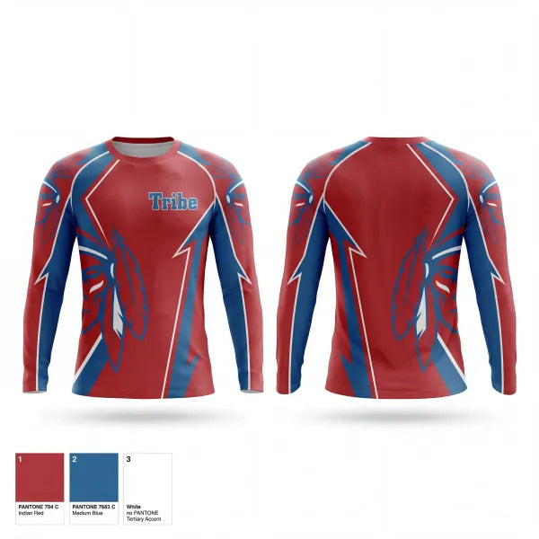 Long Sleeve Performance Shirt, Tribe, Baseball, Teamtime, Team time, sublimation, custom sports apparel, team uniforms, spirit wear, spiritwear, sports uniforms, custom shirts, team store, custom team store, fundraiser sports, apparel fundraiser
