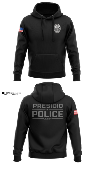 Hoodie, Presidio Police Department, Police, Teamtime, Team time, sublimation, custom sports apparel, team uniforms, spirit wear, spiritwear, sports uniforms, custom shirts, team store, custom team store, fundraiser sports, apparel fundraiser