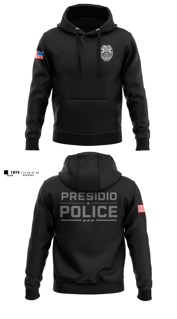 Hoodie, Presidio Police Department, Police, Teamtime, Team time, sublimation, custom sports apparel, team uniforms, spirit wear, spiritwear, sports uniforms, custom shirts, team store, custom team store, fundraiser sports, apparel fundraiser