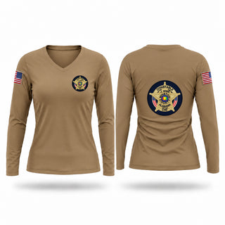 Womens Long Sleeve Vneck Shirt, Winston County Constable, Police, Teamtime, Team time, sublimation, custom sports apparel, team uniforms, spirit wear, spiritwear, sports uniforms, custom shirts, team store, custom team store, fundraiser sports, apparel fundraiser