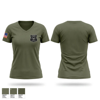 Womens Short Sleeve Vneck Shirt, DRONE, Police, Teamtime, Team time, sublimation, custom sports apparel, team uniforms, spirit wear, spiritwear, sports uniforms, custom shirts, team store, custom team store, fundraiser sports, apparel fundraiser