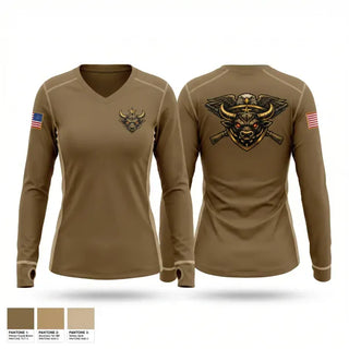 Womens Long Sleeve Vneck Shirt, Recruiter, Army, Teamtime, Team time, sublimation, custom sports apparel, team uniforms, spirit wear, spiritwear, sports uniforms, custom shirts, team store, custom team store, fundraiser sports, apparel fundraiser