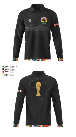 Long Sleeve Performance Polo, GHANSU W.C. 2026, Men's Soccer, Teamtime, Team time, sublimation, custom sports apparel, team uniforms, spirit wear, spiritwear, sports uniforms, custom shirts, team store, custom team store, fundraiser sports, apparel fundraiser