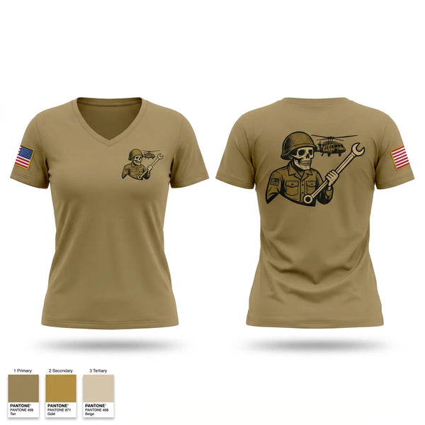 Womens Short Sleeve Vneck Shirt, B-Co 834th ASB, National Guard, Teamtime, Team time, sublimation, custom sports apparel, team uniforms, spirit wear, spiritwear, sports uniforms, custom shirts, team store, custom team store, fundraiser sports, apparel fundraiser