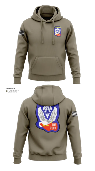 Hoodie, 1st Battalion 503rd Infantry Regiment, , Teamtime, Team time, sublimation, custom sports apparel, team uniforms, spirit wear, spiritwear, sports uniforms, custom shirts, team store, custom team store, fundraiser sports, apparel fundraiser