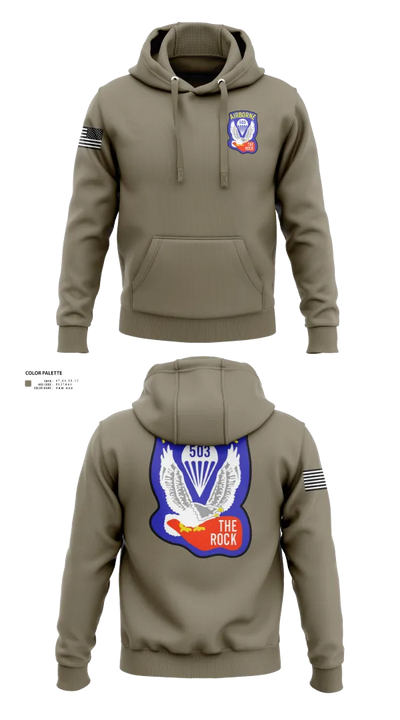 1st Battalion 503rd Infantry Regiment 53542236 Hoodie - 23