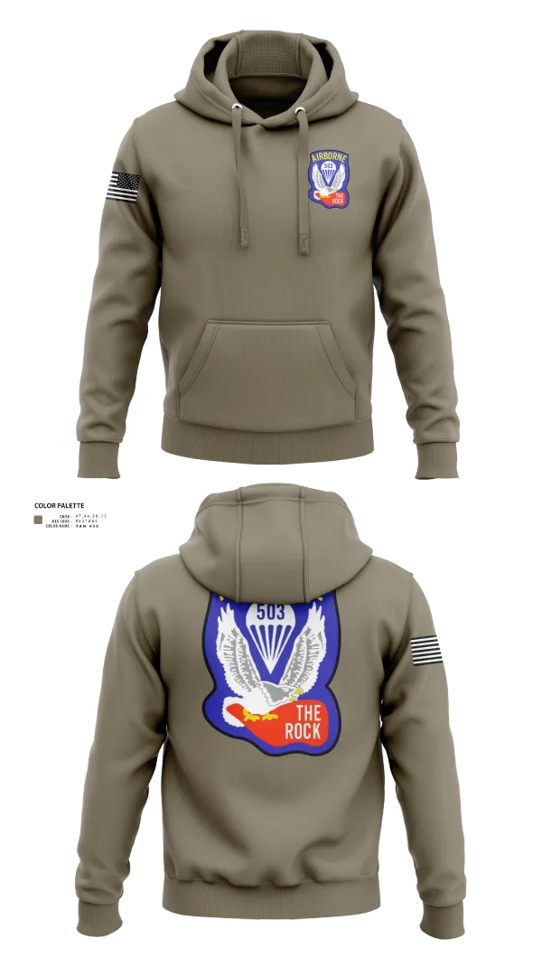 Hoodie, 1st Battalion 503rd Infantry Regiment, , Teamtime, Team time, sublimation, custom sports apparel, team uniforms, spirit wear, spiritwear, sports uniforms, custom shirts, team store, custom team store, fundraiser sports, apparel fundraiser