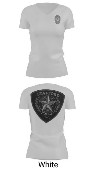 Womens Short Sleeve Vneck Shirt, STAFFORD POLICE DEPARTMENT, Police, Teamtime, Team time, sublimation, custom sports apparel, team uniforms, spirit wear, spiritwear, sports uniforms, custom shirts, team store, custom team store, fundraiser sports, apparel fundraiser