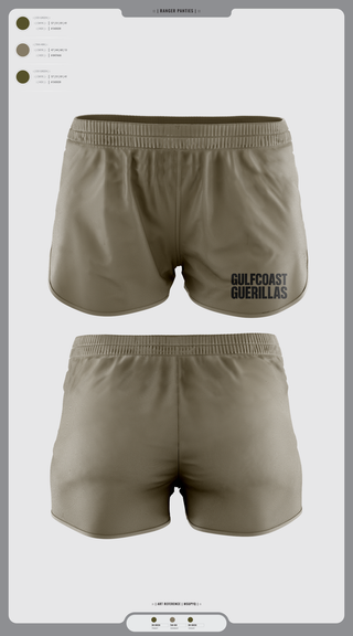 Ranger Panties, Gulfcoast Guerillas, , Teamtime, Team time, sublimation, custom sports apparel, team uniforms, spirit wear, spiritwear, sports uniforms, custom shirts, team store, custom team store, fundraiser sports, apparel fundraiser