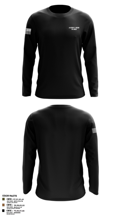 A BTRY 1-163D FA Reg 50980538 Long Sleeve Performance Shirt 3