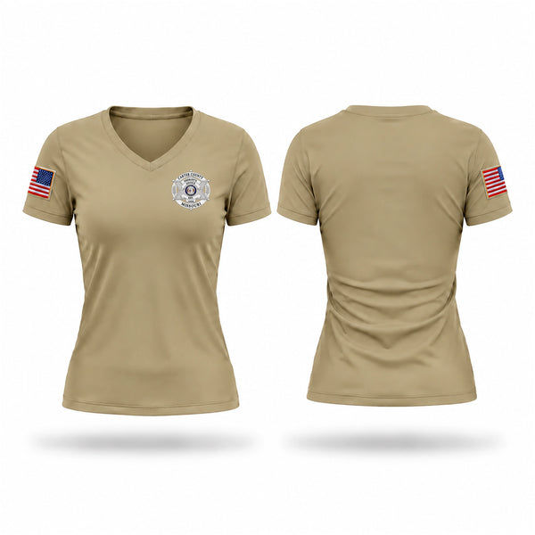 Womens Short Sleeve Vneck Shirt, Carter County Sheriff's Office, Police, Teamtime, Team time, sublimation, custom sports apparel, team uniforms, spirit wear, spiritwear, sports uniforms, custom shirts, team store, custom team store, fundraiser sports, apparel fundraiser