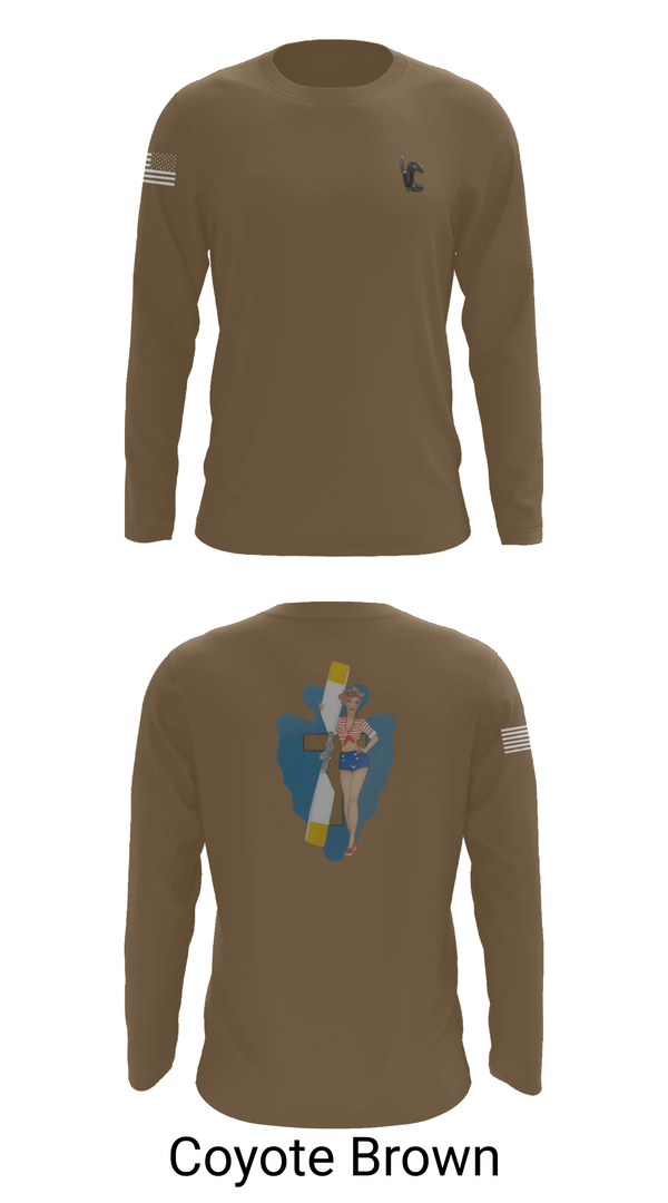 Long Sleeve Performance Shirt, B Co 1/114th Maintenance, Army, Teamtime, Team time, sublimation, custom sports apparel, team uniforms, spirit wear, spiritwear, sports uniforms, custom shirts, team store, custom team store, fundraiser sports, apparel fundraiser
