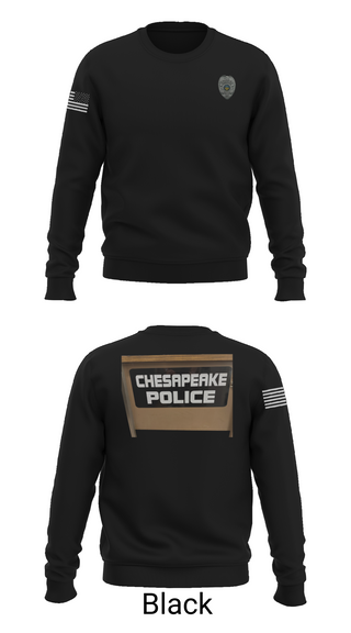 Crew Neck Sweatshirt, Chesapeake Police, Police, Teamtime, Team time, sublimation, custom sports apparel, team uniforms, spirit wear, spiritwear, sports uniforms, custom shirts, team store, custom team store, fundraiser sports, apparel fundraiser