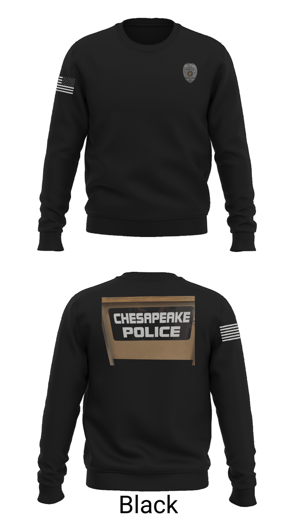 Crew Neck Sweatshirt, Chesapeake Police, Police, Teamtime, Team time, sublimation, custom sports apparel, team uniforms, spirit wear, spiritwear, sports uniforms, custom shirts, team store, custom team store, fundraiser sports, apparel fundraiser