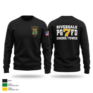 Crew Neck Sweatshirt, RIVERDALE FIRE DEPARTMENT, Fire Department, Teamtime, Team time, sublimation, custom sports apparel, team uniforms, spirit wear, spiritwear, sports uniforms, custom shirts, team store, custom team store, fundraiser sports, apparel fundraiser