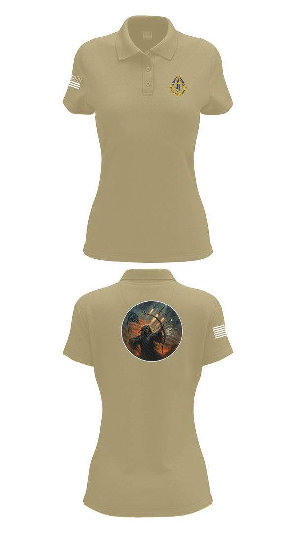 Womens Short Sleeve Performance Polo, HHB, 31st ADA BDE, , Teamtime, Team time, sublimation, custom sports apparel, team uniforms, spirit wear, spiritwear, sports uniforms, custom shirts, team store, custom team store, fundraiser sports, apparel fundraiser