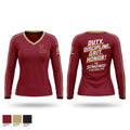 Logan High School Women's Long Sleeve V-neck Shirt - 1