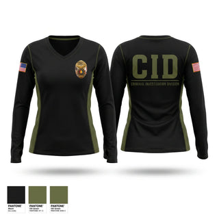 Womens Long Sleeve Vneck Shirt, SRT team / CID, Police, Teamtime, Team time, sublimation, custom sports apparel, team uniforms, spirit wear, spiritwear, sports uniforms, custom shirts, team store, custom team store, fundraiser sports, apparel fundraiser