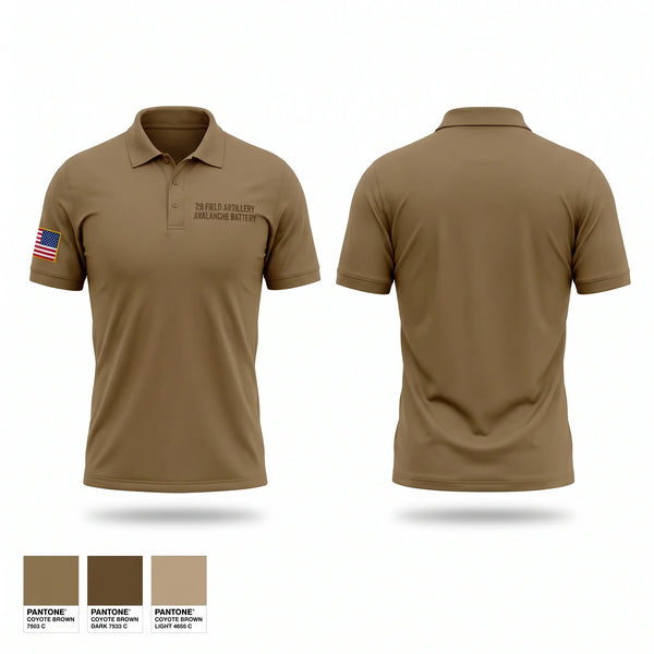 Short Sleeve Performance Polo, 2-8 field artillery avalanche battery, Army, Teamtime, Team time, sublimation, custom sports apparel, team uniforms, spirit wear, spiritwear, sports uniforms, custom shirts, team store, custom team store, fundraiser sports, apparel fundraiser