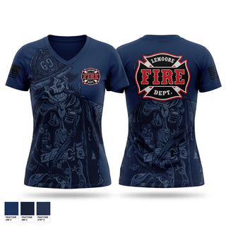 Womens Short Sleeve Vneck Shirt, Lemoore Volunteer Fire Department, Fire Department, Teamtime, Team time, sublimation, custom sports apparel, team uniforms, spirit wear, spiritwear, sports uniforms, custom shirts, team store, custom team store, fundraiser sports, apparel fundraiser
