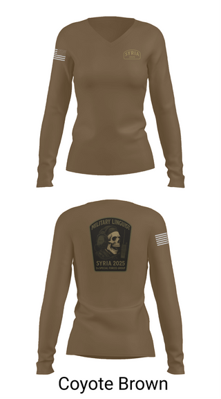 Womens Long Sleeve Vneck Shirt, , Army, Teamtime, Team time, sublimation, custom sports apparel, team uniforms, spirit wear, spiritwear, sports uniforms, custom shirts, team store, custom team store, fundraiser sports, apparel fundraiser