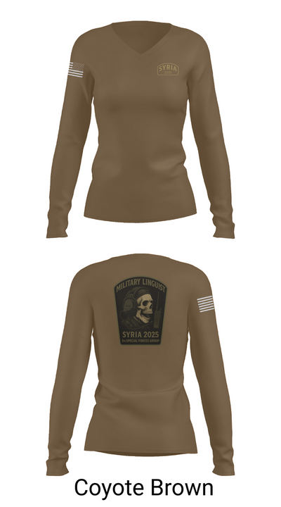 Syria linguist 93457826 Women's Long Sleeve V-neck Shirt - 17