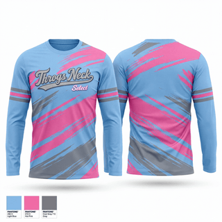 Long Sleeve Performance Shirt, Throgs Neck Select, Baseball, Teamtime, Team time, sublimation, custom sports apparel, team uniforms, spirit wear, spiritwear, sports uniforms, custom shirts, team store, custom team store, fundraiser sports, apparel fundraiser