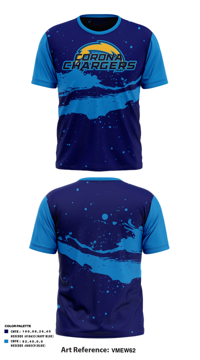 Corona Chargers 54196630 Short Sleeve Performance Shirt - 1