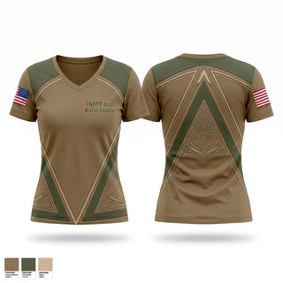 Womens Short Sleeve Vneck Shirt, CNATT Unit North Island, Navy, Teamtime, Team time, sublimation, custom sports apparel, team uniforms, spirit wear, spiritwear, sports uniforms, custom shirts, team store, custom team store, fundraiser sports, apparel fundraiser