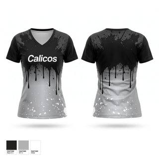 Womens Short Sleeve Vneck Shirt, Calico's, Softball, Teamtime, Team time, sublimation, custom sports apparel, team uniforms, spirit wear, spiritwear, sports uniforms, custom shirts, team store, custom team store, fundraiser sports, apparel fundraiser