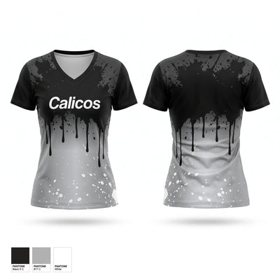 Calico's Women's Short Sleeve V-neck Shirt - 1