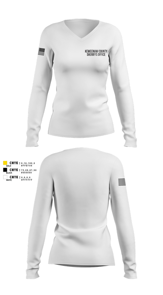 Womens Long Sleeve Vneck Shirt, KEWEENAW COUNTY SHERIFFS OFFICE, Police, Teamtime, Team time, sublimation, custom sports apparel, team uniforms, spirit wear, spiritwear, sports uniforms, custom shirts, team store, custom team store, fundraiser sports, apparel fundraiser