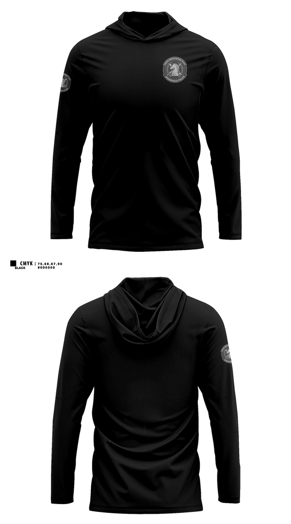 Long Sleeve hooded sunshirt, Springfield CNT, Police, Teamtime, Team time, sublimation, custom sports apparel, team uniforms, spirit wear, spiritwear, sports uniforms, custom shirts, team store, custom team store, fundraiser sports, apparel fundraiser