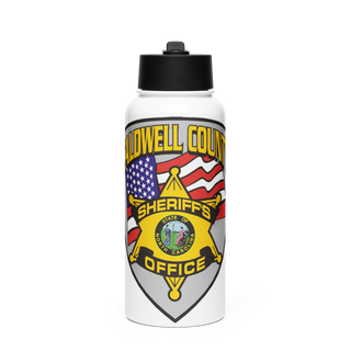 Caldwell County Sheriff's Office 64628956 Stainless Steel Water Bottle with a Straw Lid