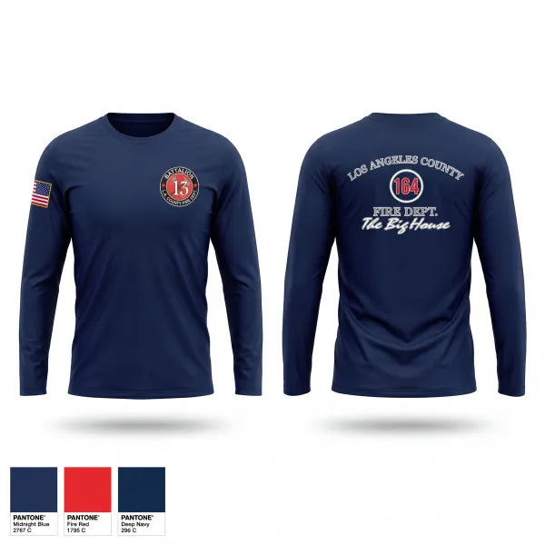 Long Sleeve Performance Shirt, LA County Firehouse 164, Fire Department, Teamtime, Team time, sublimation, custom sports apparel, team uniforms, spirit wear, spiritwear, sports uniforms, custom shirts, team store, custom team store, fundraiser sports, apparel fundraiser